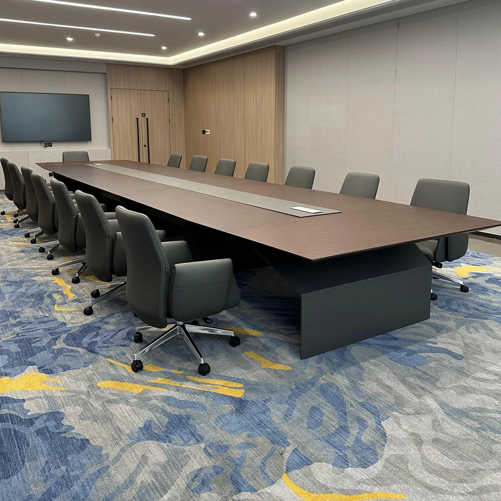 Modern Conference Table with Integrated Power System – Custom Designed Meeting Furniture for Hotels & Offices - MINGSUN