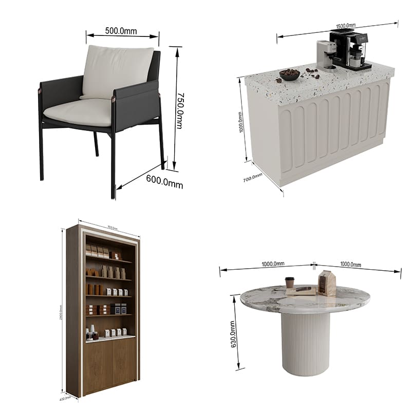 Modern Hotel Coffee Bar Furniture Set – Custom Designed Bar Counter, Marble Tables & Seating – Factory Direct from Guangzhou (5)