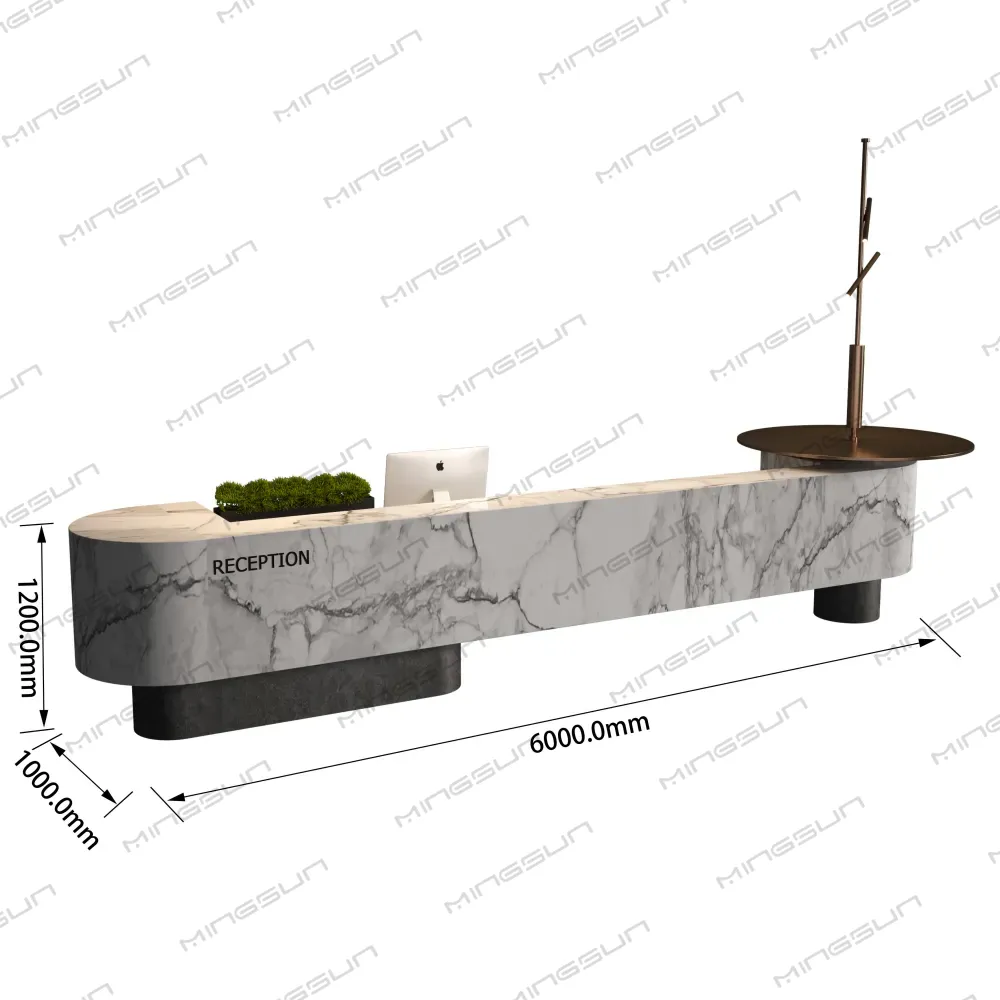 6m-luxury-hotel-reception-desk-dimensions-1200mm-height-1000mm-depth-white-marble-front-counter-design - MINGSUN 6m-luxury-hotel-reception-desk-dimensions-1200mm-height-1000mm-depth-white-marble-front-counter-design - MINGSUN