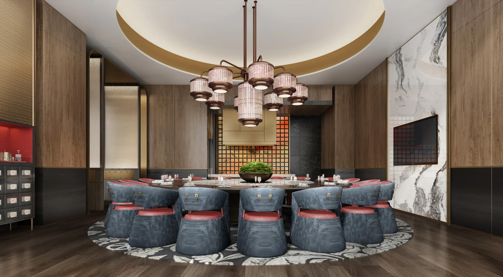 Chinese Restaurant – Furniture, Design & Materials Overview 02 Chinese Restaurant – Furniture, Design & Materials Overview 02