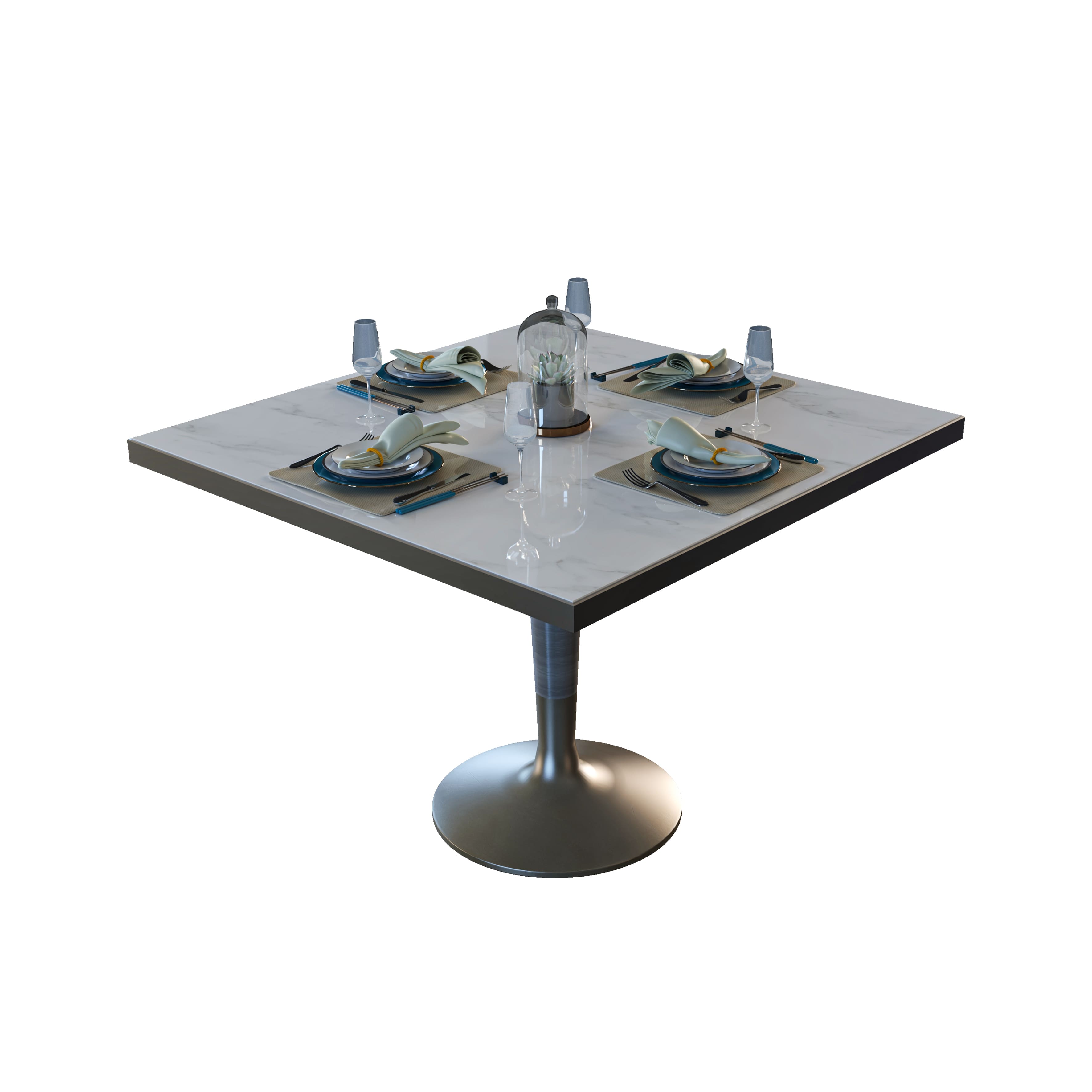 Luxury Hotel Restaurant Furniture Set – Custom Marble Table, Upholstered Chair  (3)