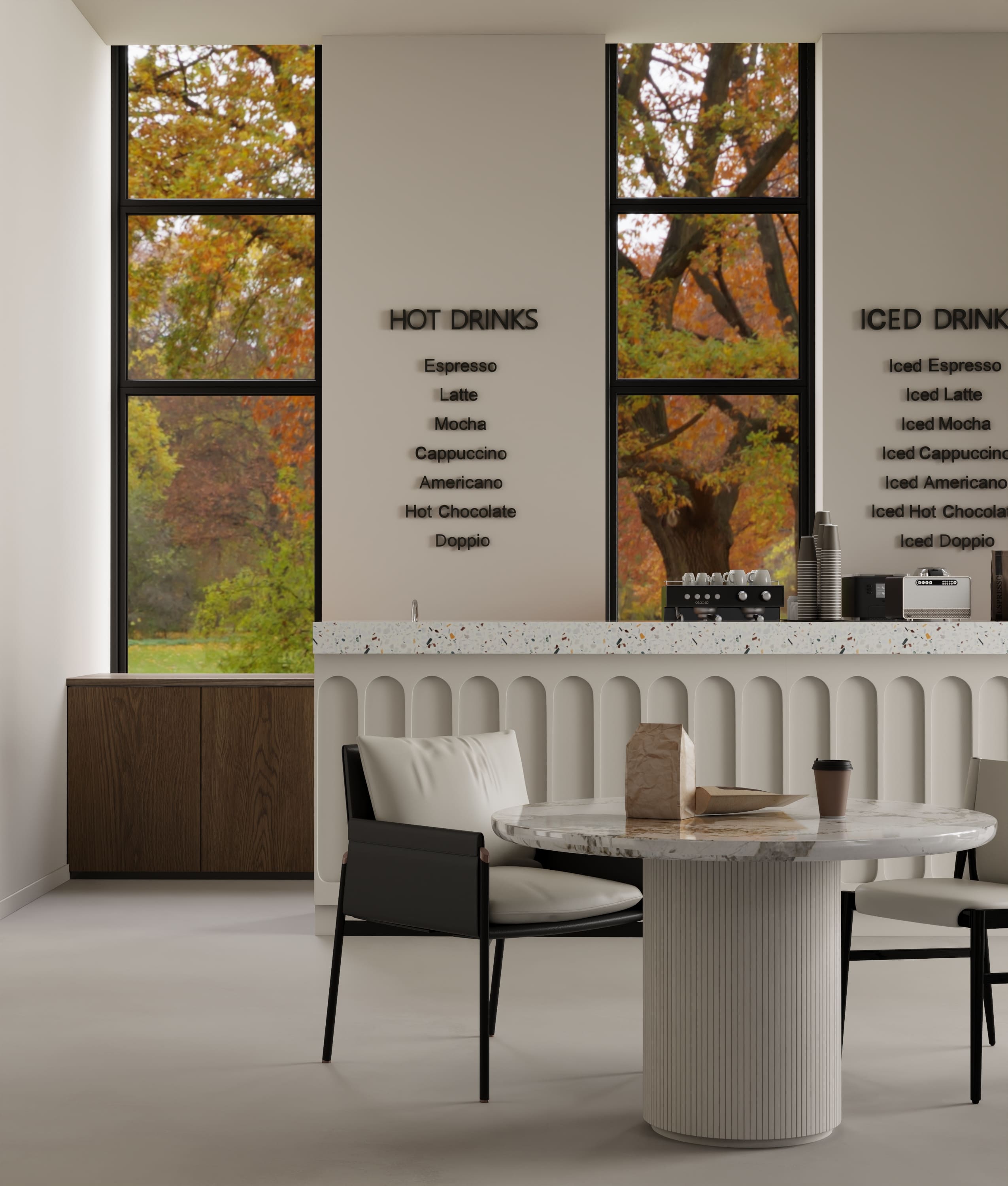 Modern Hotel Coffee Bar Furniture Set – Custom Designed Bar Counter, Marble Tables & Seating – Factory Direct from Guangzhou (8) - MINGSUN
