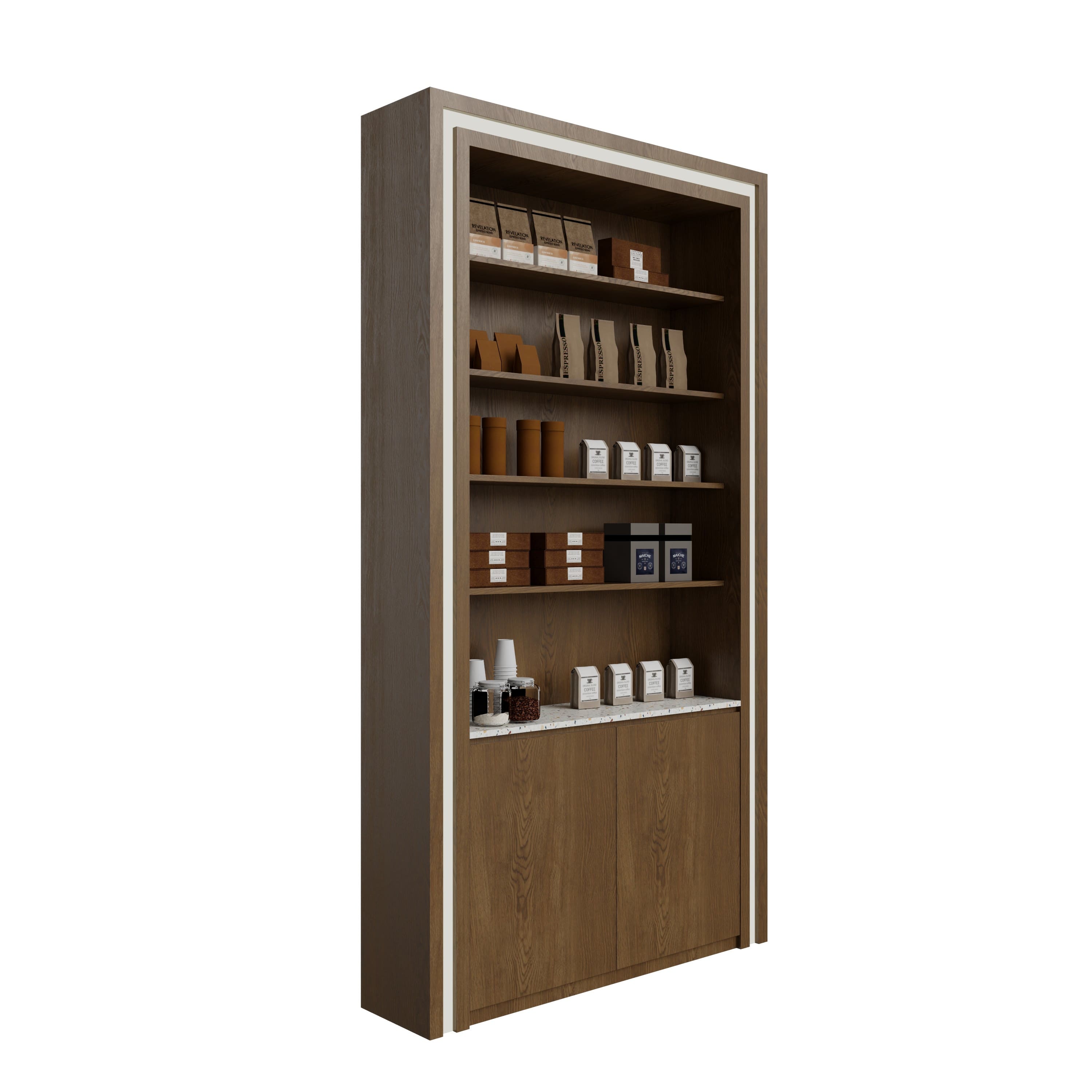 Modern Hotel Coffee Bar Furniture Set – Custom Designed Bar Counter, Marble Tables & Seating – Factory Direct from Guangzhou (2)