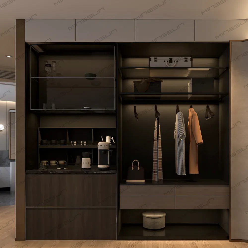bespoke-hotel-furniture-set-with-open-closet-minibar-and-ambient-lighting-for-luxury-stays - MINGSUN bespoke-hotel-furniture-set-with-open-closet-minibar-and-ambient-lighting-for-luxury-stays - MINGSUN