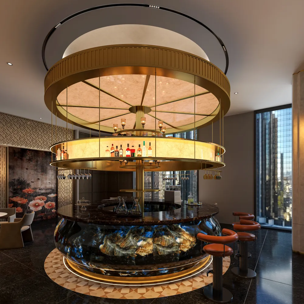 city-view-high-rise-hotel-round-bar-scene-exclusive-f-and-b-furniture-design - MINGSUN
