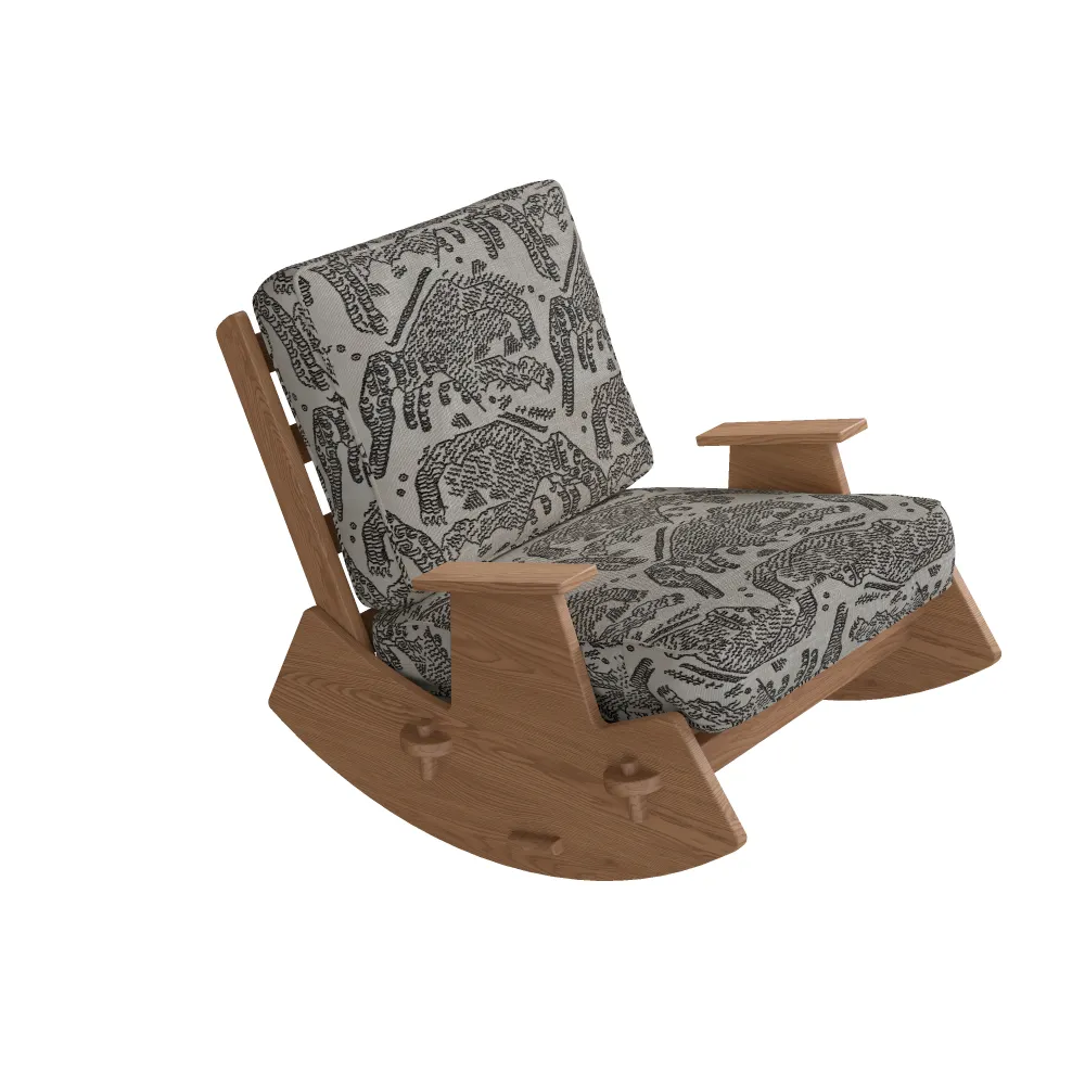 contemporary-lounge-rocker-chair-ergonomic-solid-wood-frame-unique-patterned-fabric-contract-grade-seating-leisure-chair - MINGSUN