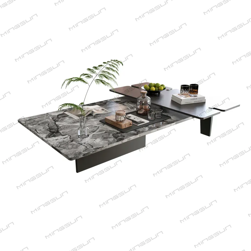 contemporary natural stone texture coffee table for high end projects - MINGSUN