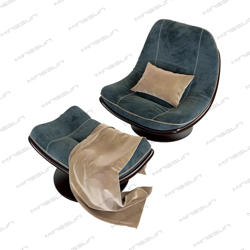contemporary-velvet-armchair-with-contrast-piping-design - MINGSUN contemporary-velvet-armchair-with-contrast-piping-design - MINGSUN