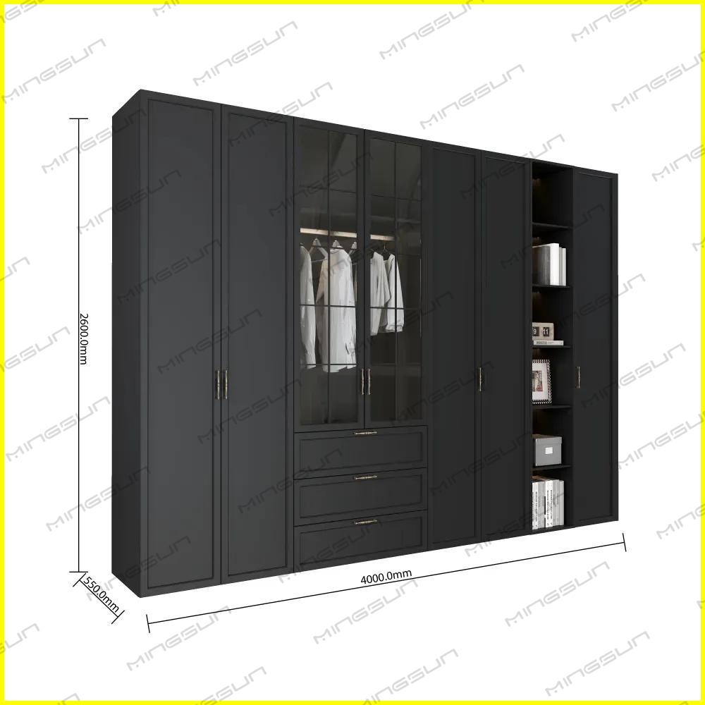 custom 4000mm length walk in closet system specifications for high end villas - MINGSUN