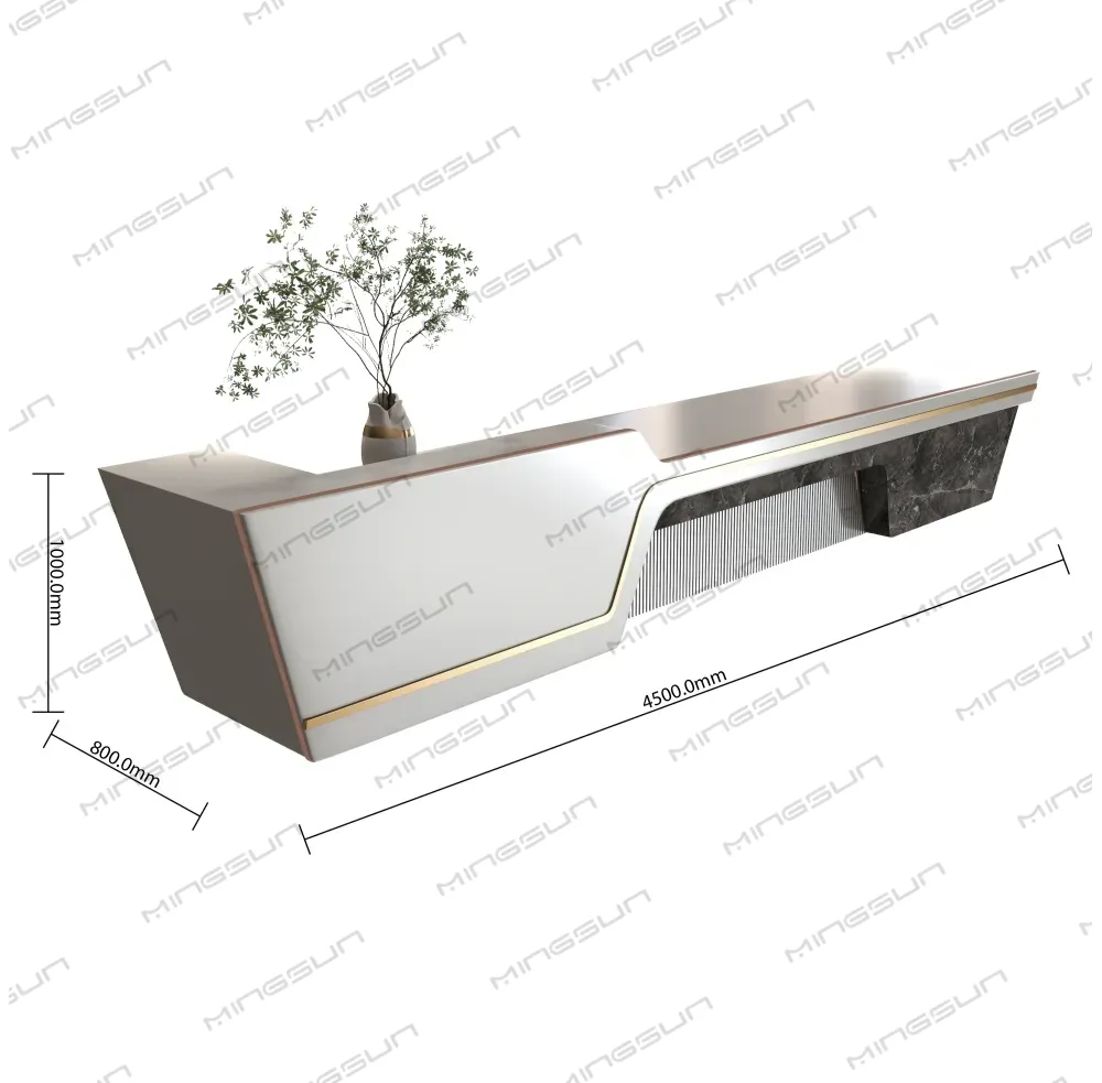 custom-commercial-front-desk-4500mm-long-x-1000mm-high-for-luxury-hotels - MINGSUN