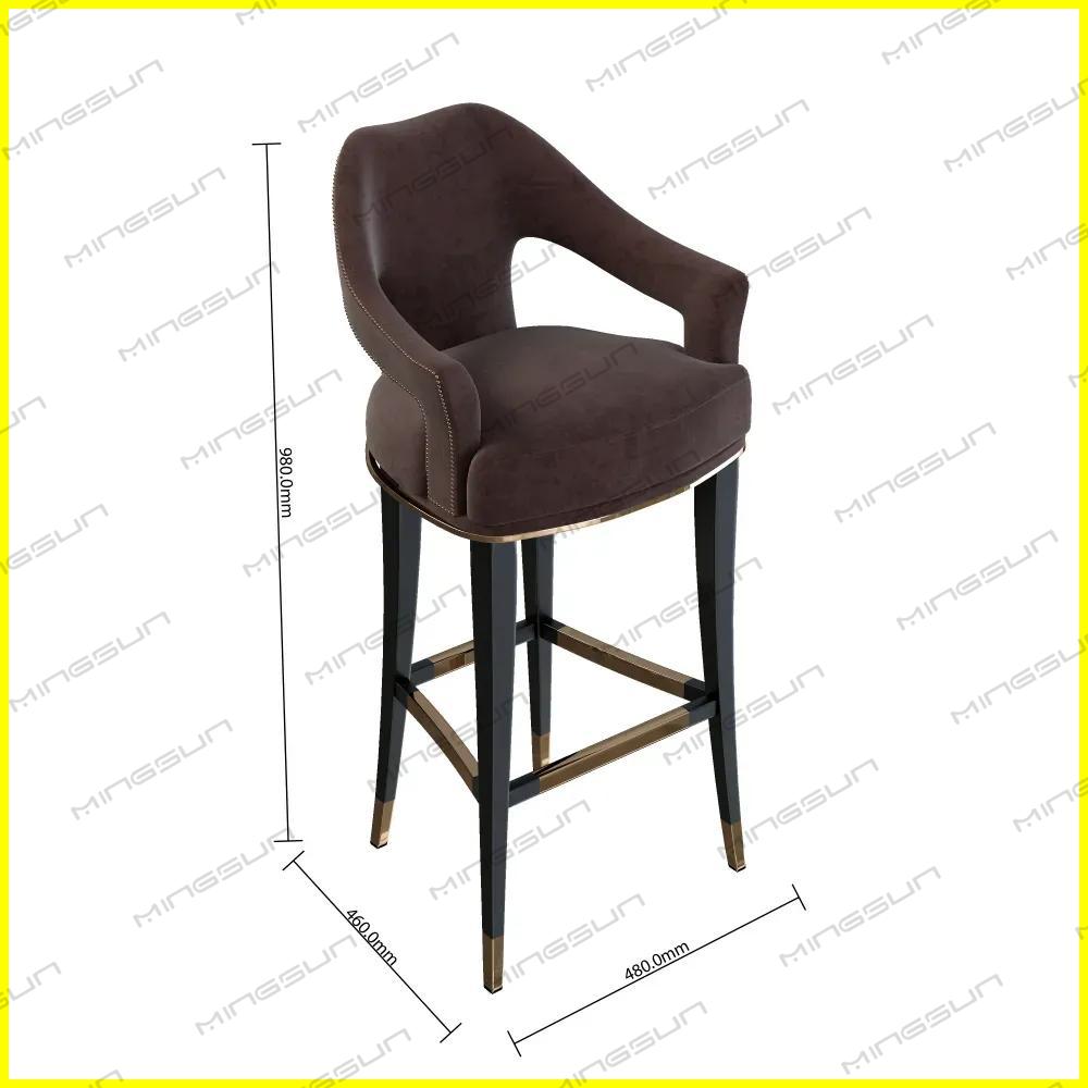 custom-hospitality-seating-dimensions-ergonomic-bar-chair-specs - MINGSUN