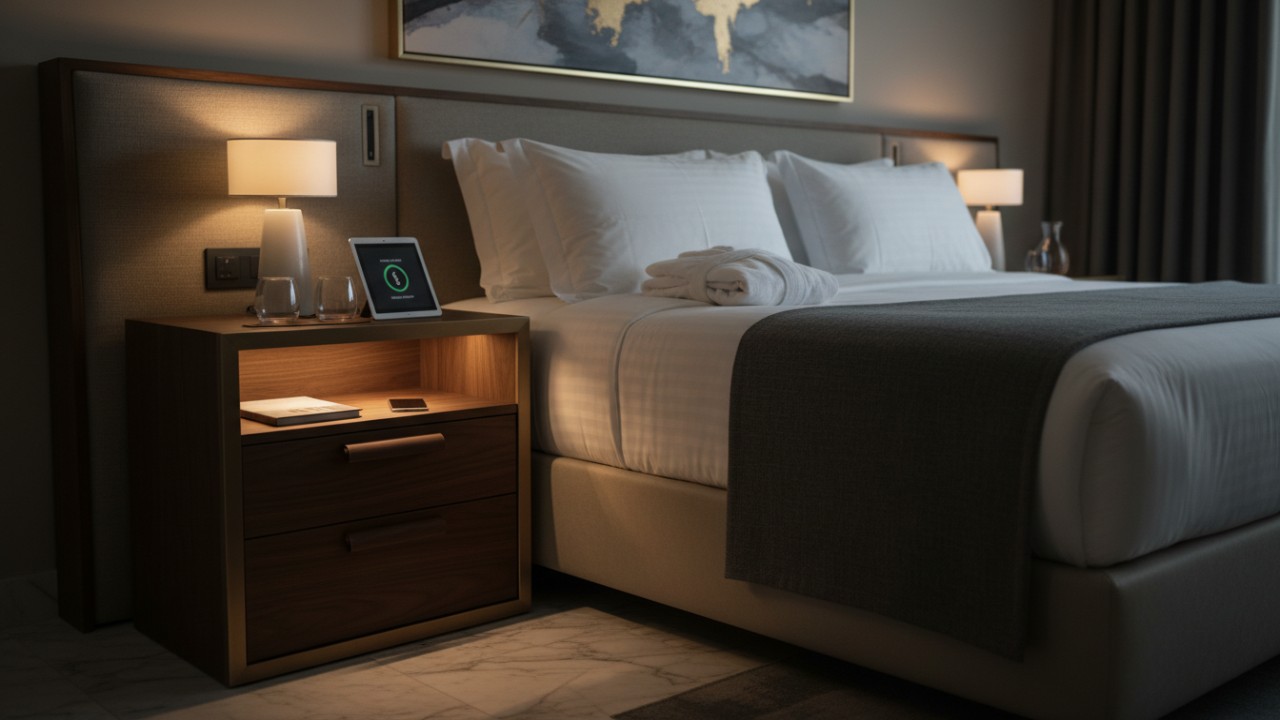 custom hotel bedside cabinets