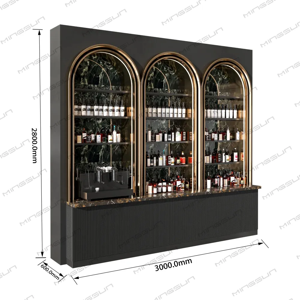 custom-luxury-bar-counter-with-3-arched-shelves-black-gold-green-marble-dimensions-3000x2800x600 - MINGSUN custom-luxury-bar-counter-with-3-arched-shelves-black-gold-green-marble-dimensions-3000x2800x600 - MINGSUN
