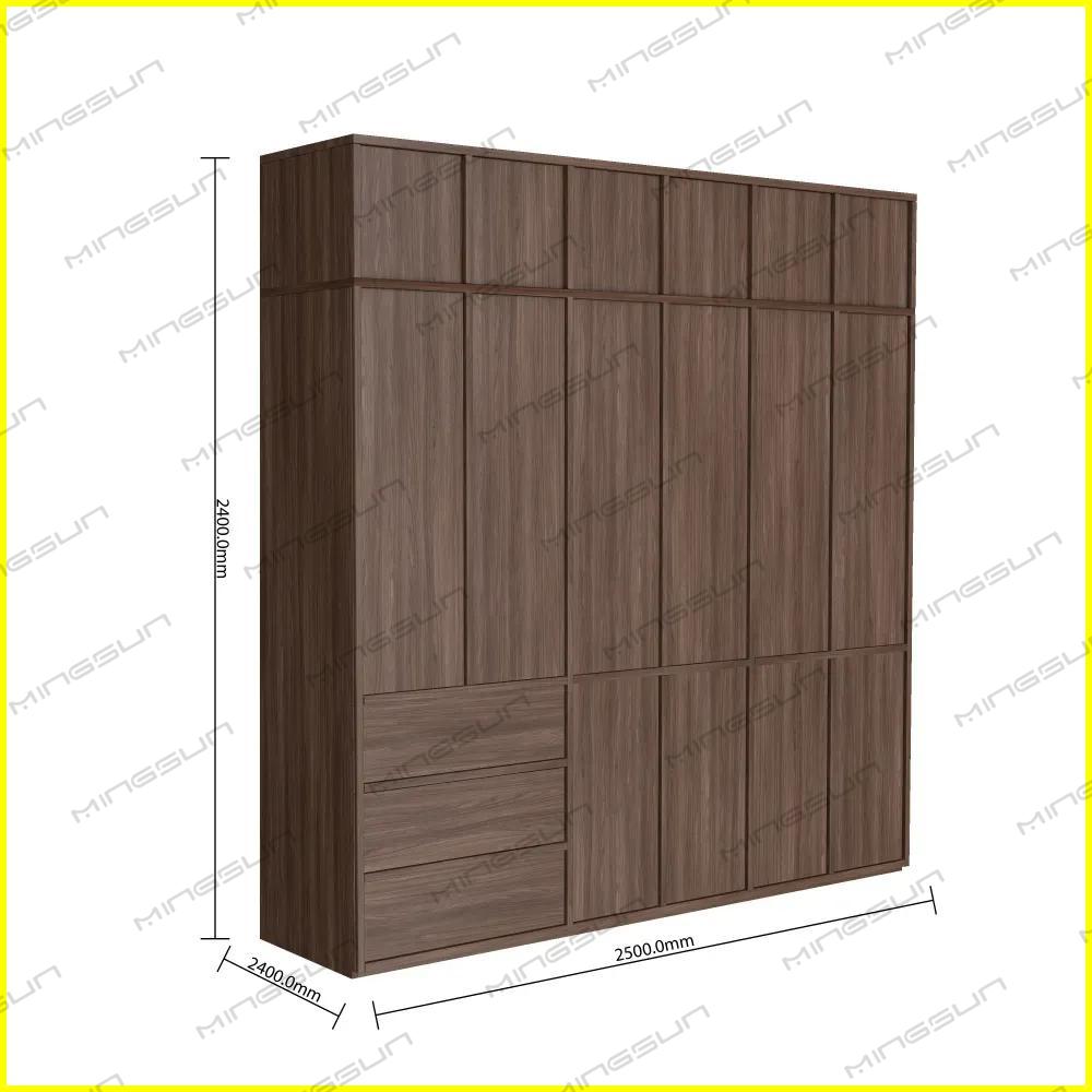 custom size 2500mm wardrobe dimensions for apartment hotel project - MINGSUN