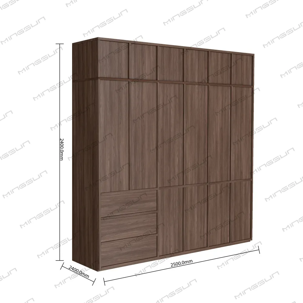 custom size 2500mm wardrobe dimensions for apartment hotel project - MINGSUN