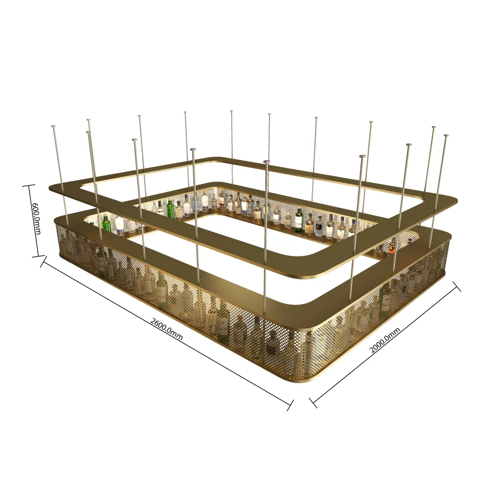 custom-size-commercial-bar-overhead-bottle-display-dimensions-2600mm-by-2000mm-by-600mm - MINGSUN