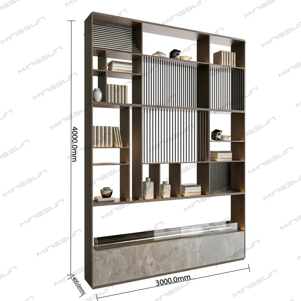 customizable-4m-high-modern-wooden-bookcase-with-ventilated-panels-and-storage-dimensions - MINGSUN customizable-4m-high-modern-wooden-bookcase-with-ventilated-panels-and-storage-dimensions - MINGSUN