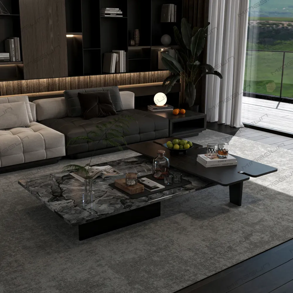 designer irregular marble coffee table for luxury hotel executive lounge - MINGSUN designer irregular marble coffee table for luxury hotel executive lounge - MINGSUN