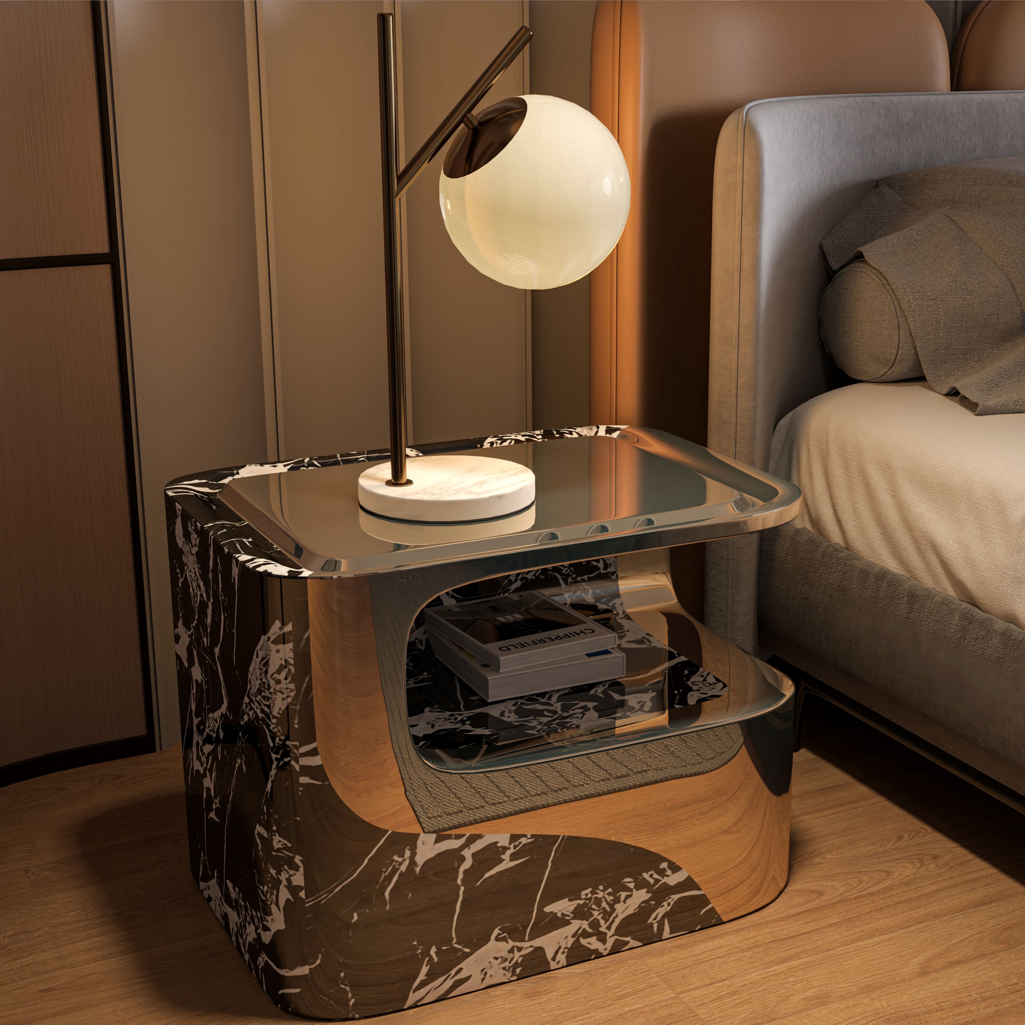 Mingsun Contemporary Luxury Bedroom Furniture Collection – Artistic Design Meets Functional Elegance (5) - MINGSUN