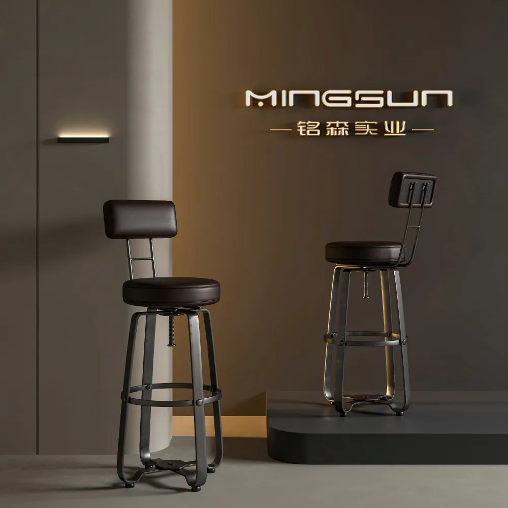 high-end-hotel-bar-furniture-set-marble-counter-seating - MINGSUN