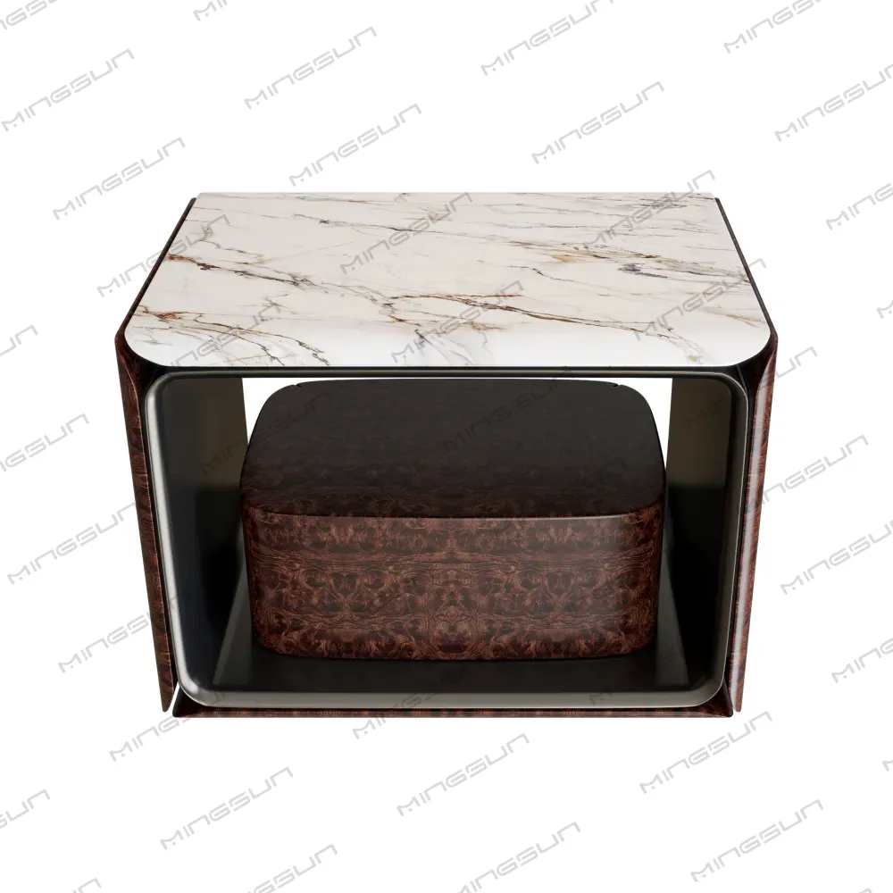 high-end-hotel-nightstand-with-geometric-design-and-marble-texture-for-unique-interior-style - MINGSUN high-end-hotel-nightstand-with-geometric-design-and-marble-texture-for-unique-interior-style - MINGSUN