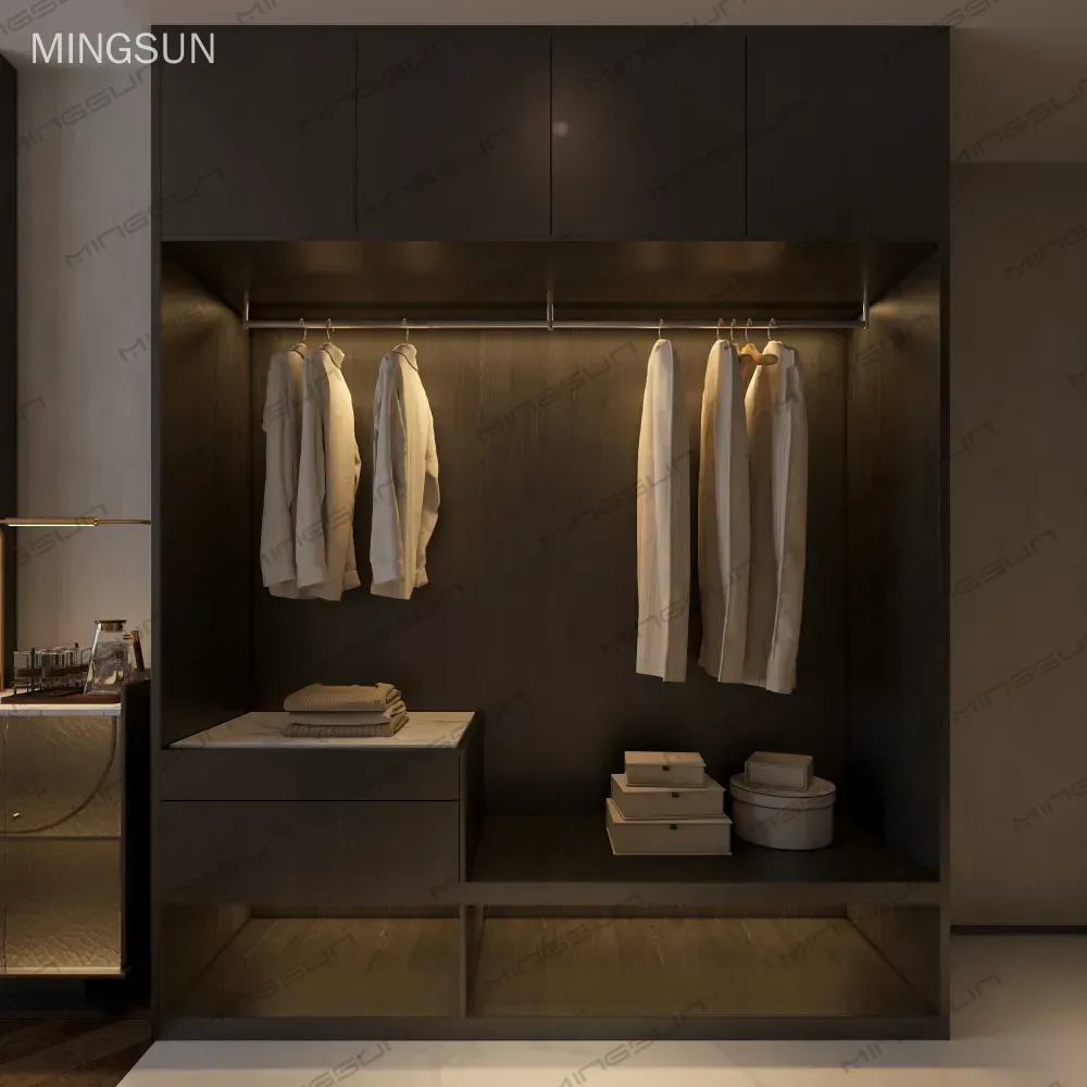 high-end-hotel-wardrobe-with-ambient-lighting-and-marble-top-for-luxury-room-design - MINGSUN