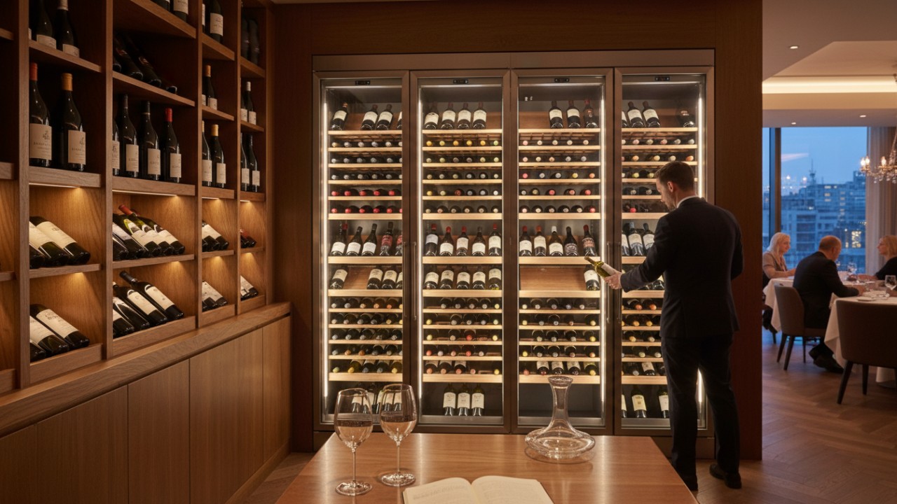 حلول تخزين النبيذ في قطاع الضيافة