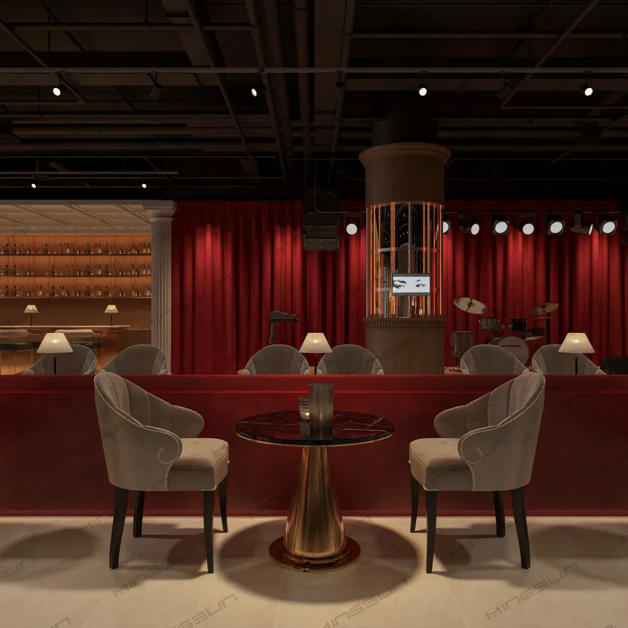 MINGSUN Custom Bar Furniture System for Hotels & Commercial Spaces