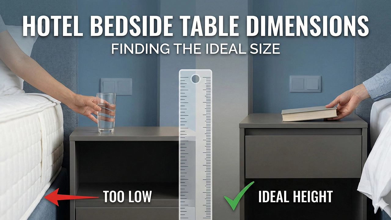 Hotel Bedside Table Dimensions Finding the Ideal Size - MINGSUN
