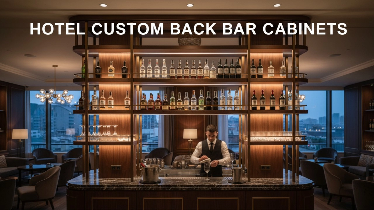 hotel custom back bar cabinets - MINGSUN