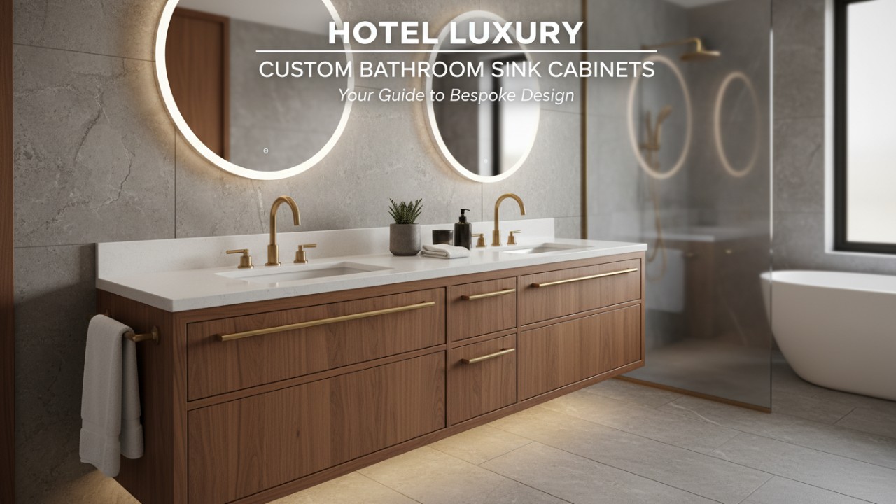 hotel custom bathroom sink cabinets - MINGSUN