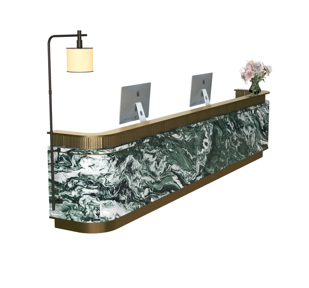 hotel-furniture-reception-desk-dimensions-5000mm-length-for-commercial-use-in-luxury-hotels - MINGSUN