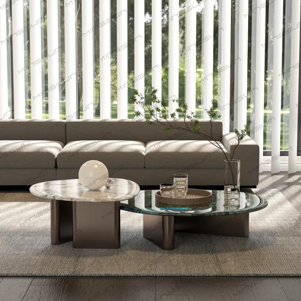 hotel-lounge-coffee-table-set-natural-light-vertical-blinds - MINGSUN hotel-lounge-coffee-table-set-natural-light-vertical-blinds - MINGSUN