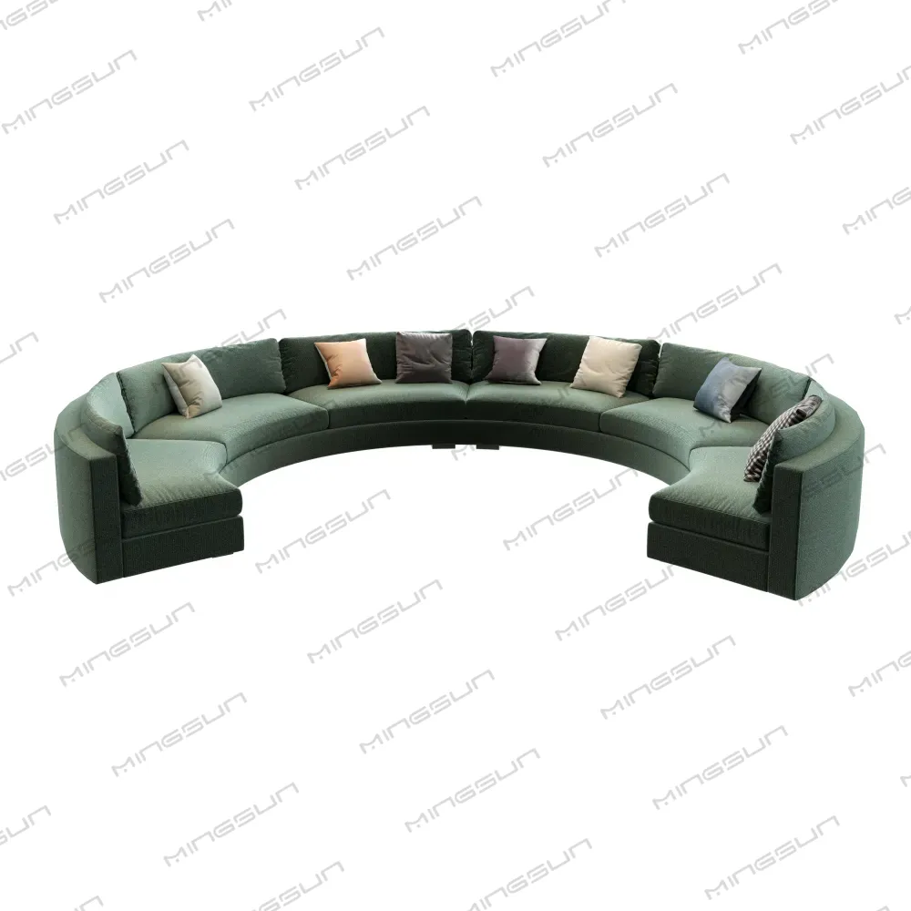 large-curved-green-sofa-for-hotel-lobby-or-lounge-area - MINGSUN large-curved-green-sofa-for-hotel-lobby-or-lounge-area - MINGSUN