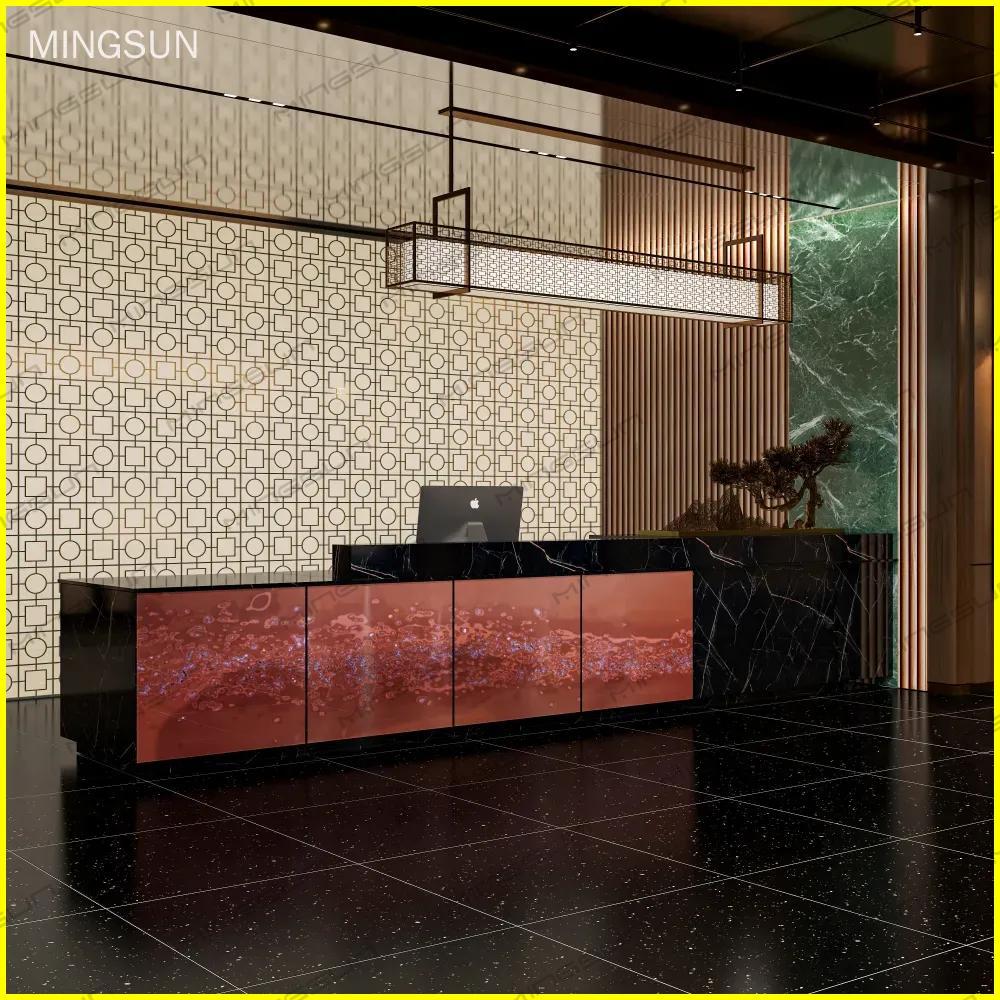 luxury front counter for high end hotel lobby and commercial club - MINGSUN
