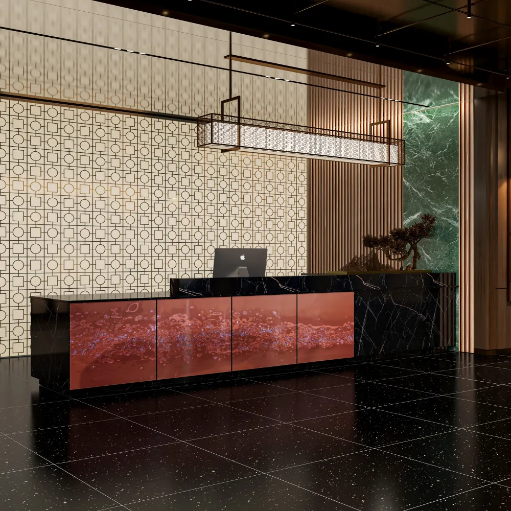 luxury front counter for high end hotel lobby and commercial club - MINGSUN