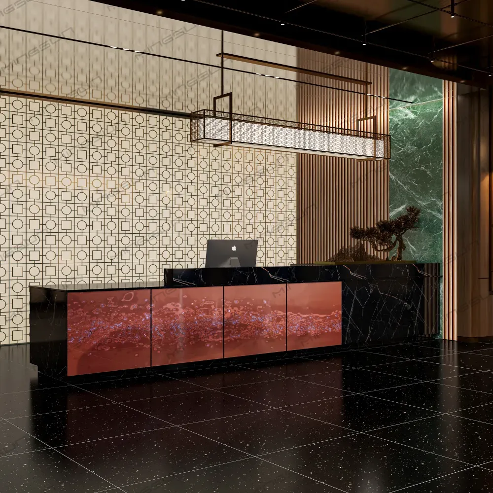 luxury front counter for high end hotel lobby and commercial club - MINGSUN luxury front counter for high end hotel lobby and commercial club - MINGSUN
