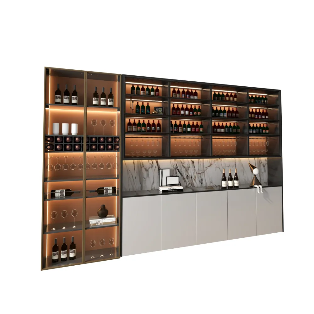 luxury-hotel-bar-unit-with-led-lit-wine-shelves-and-marble-backsplash