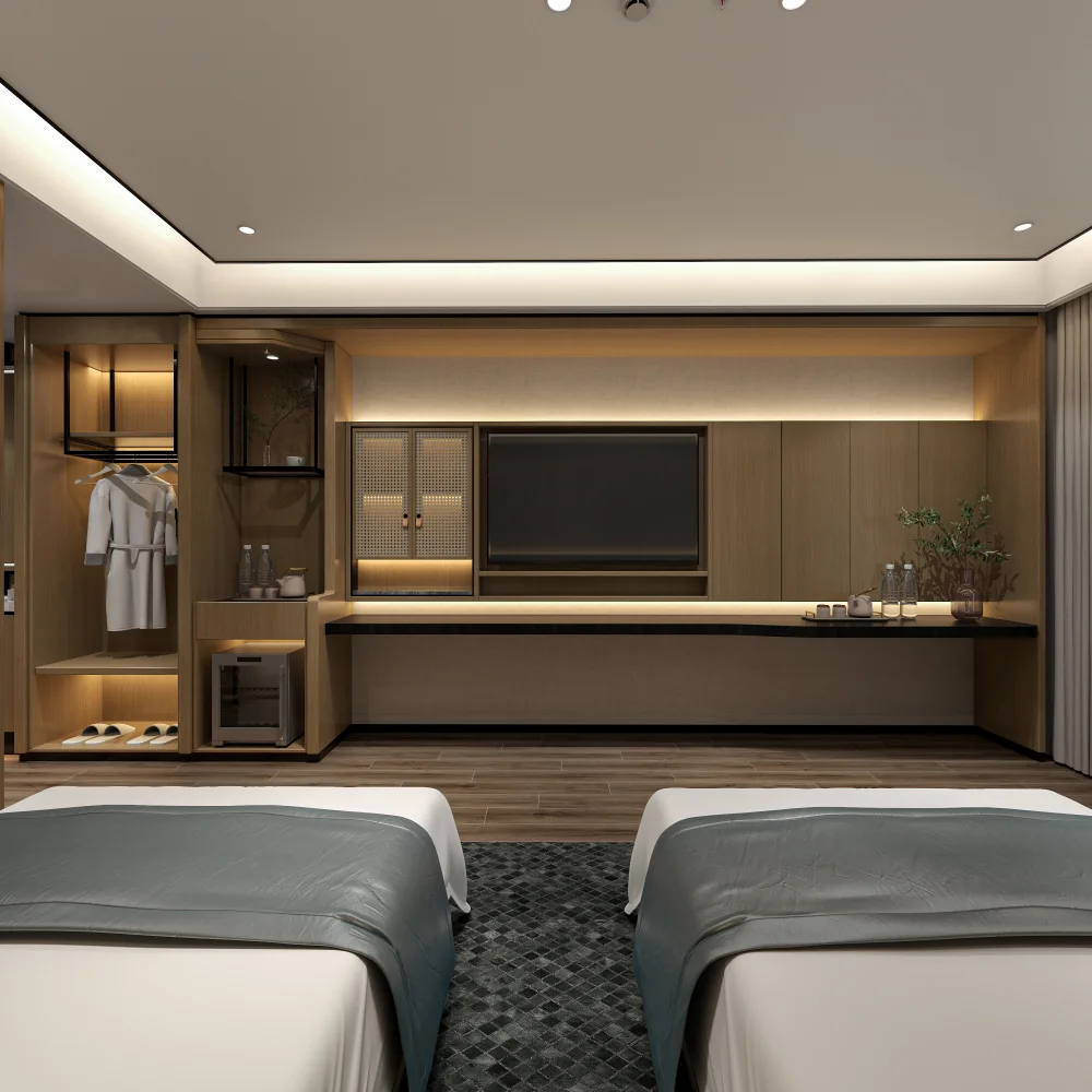 luxury-hotel-double-room-tv-wall-system-with-integrated-closet-mini-fridge-and-ambient-lighting