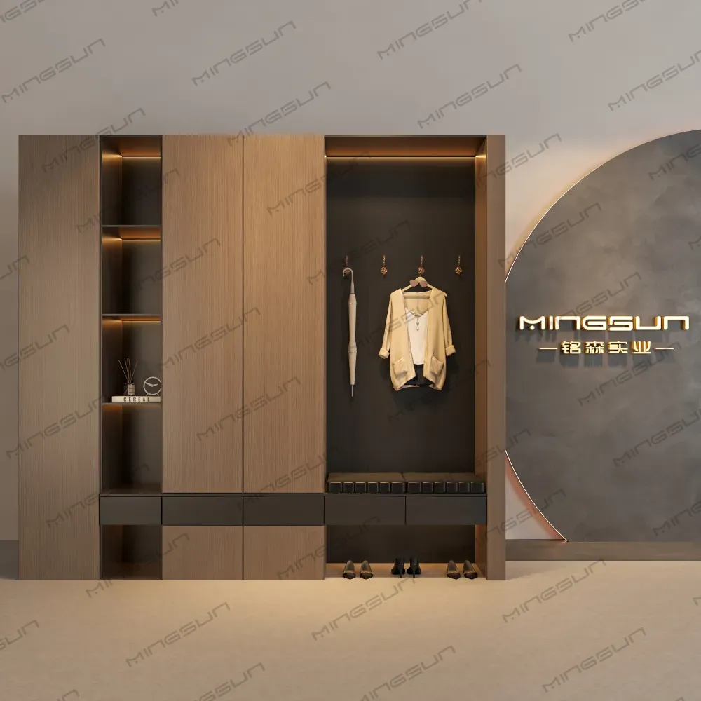 luxury hotel foyer furniture black marble console table with polished gold wave base - MINGSUN