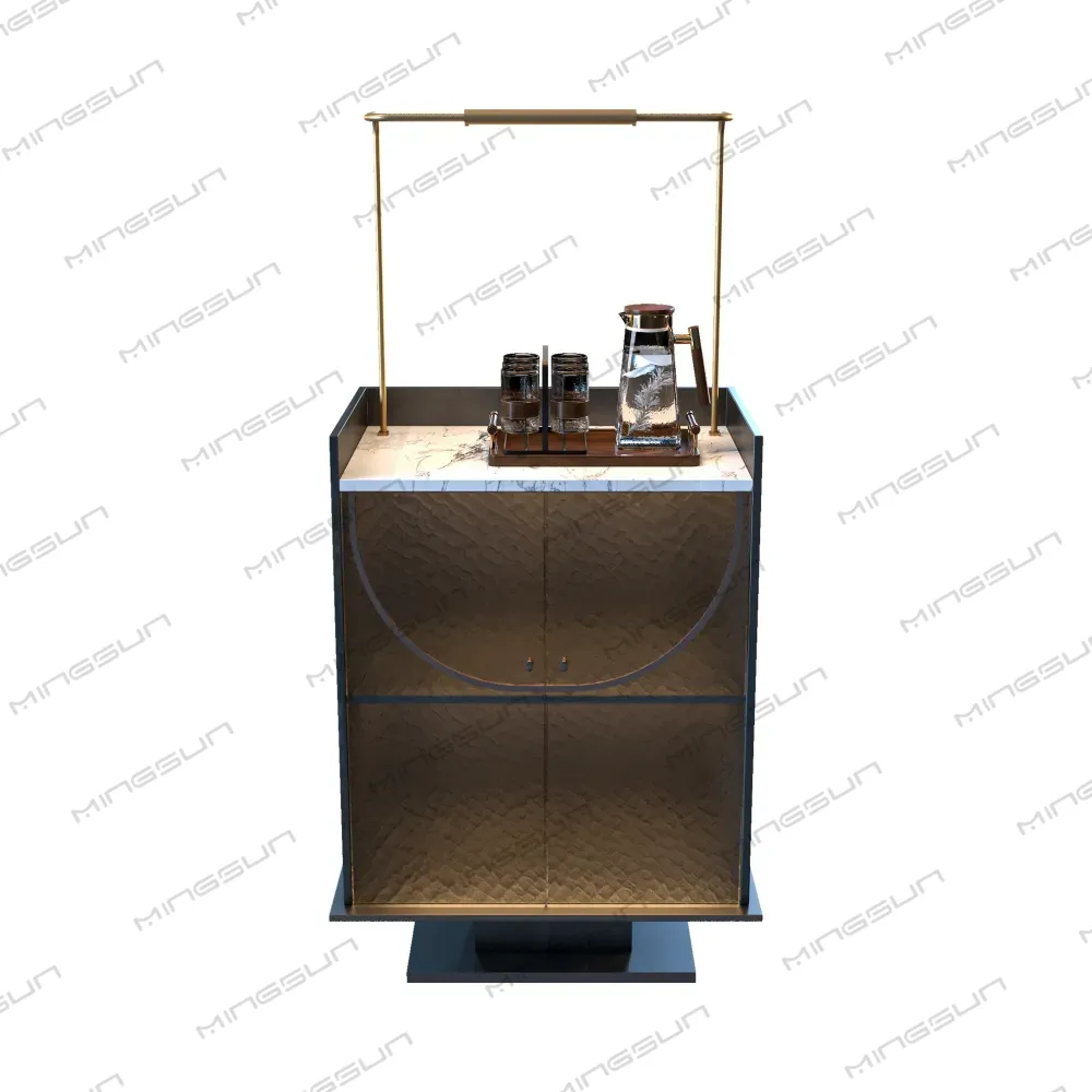 luxury-hotel-minibar-cabinet-with-gold-textured-doors-and-led-light - MINGSUN luxury-hotel-minibar-cabinet-with-gold-textured-doors-and-led-light - MINGSUN