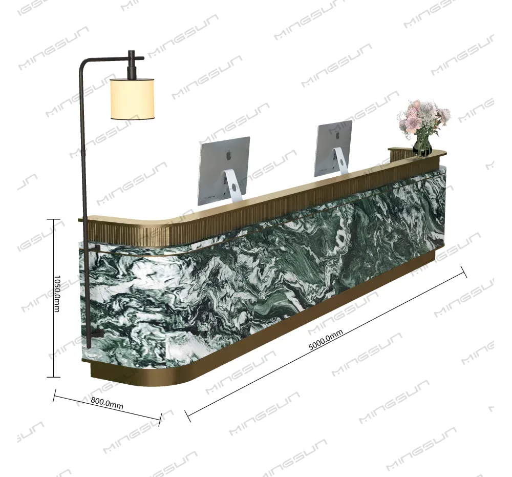 luxury-hotel-reception-desk-with-green-marble-pattern-and-gold-accent-for-premium-lobby-design - MINGSUN luxury-hotel-reception-desk-with-green-marble-pattern-and-gold-accent-for-premium-lobby-design - MINGSUN