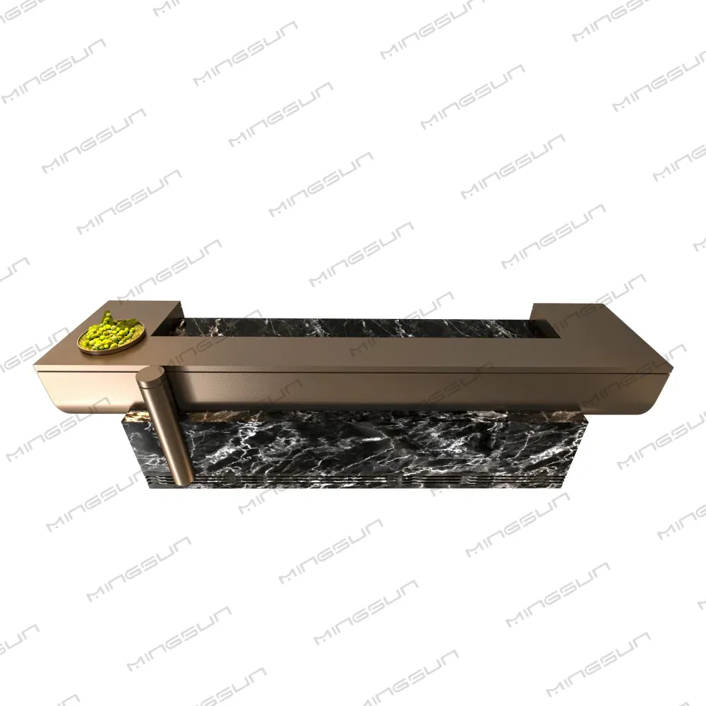 luxury-hotel-welcome-desk-bird-view-black-marble-brass-finish-custom-commercial-furniture - MINGSUN luxury-hotel-welcome-desk-bird-view-black-marble-brass-finish-custom-commercial-furniture - MINGSUN