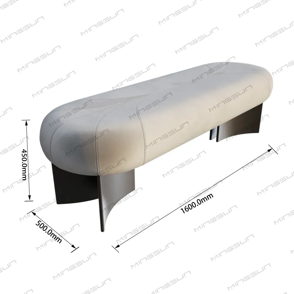 luxury-upholstered-bed-end-bench-1600mm-hotel-bedroom-furniture-dimensions-450mm-height - MINGSUN luxury-upholstered-bed-end-bench-1600mm-hotel-bedroom-furniture-dimensions-450mm-height - MINGSUN