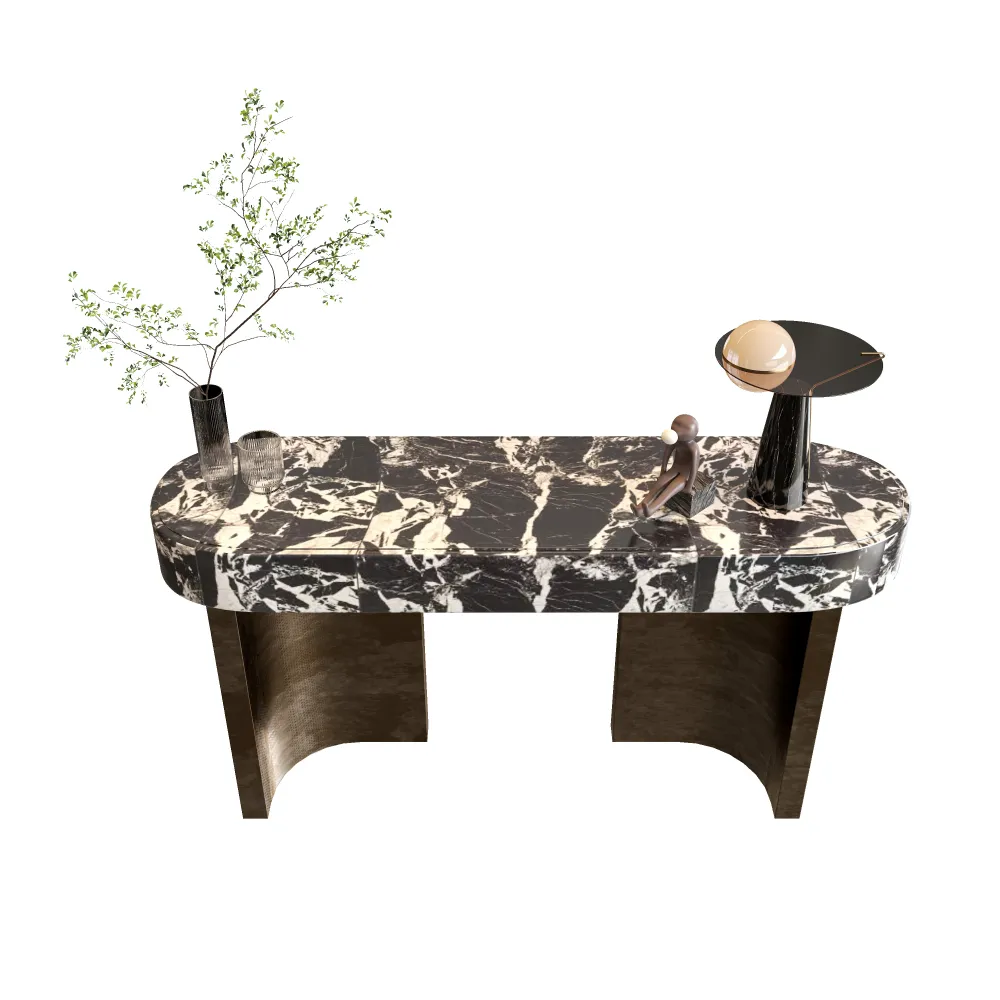 minimalist luxury hallway console table for 5 star serviced apartment projects - MINGSUN