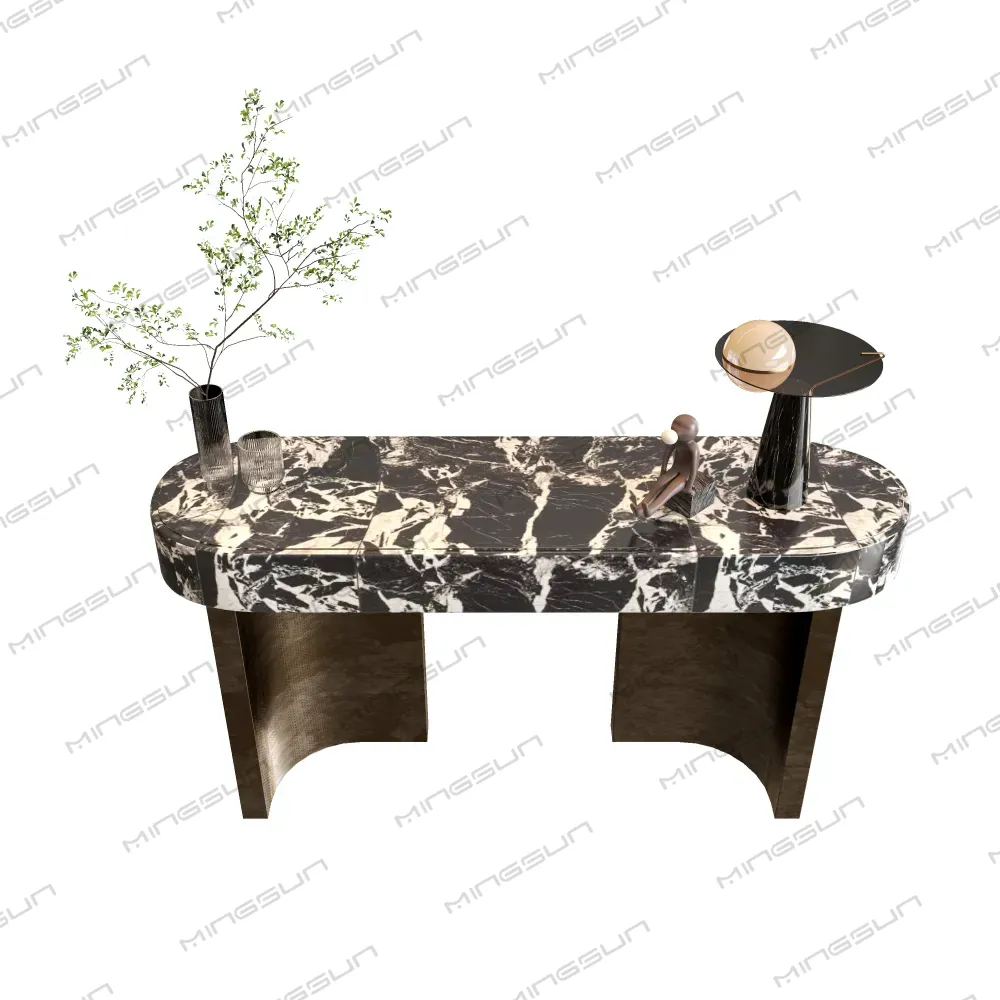 minimalist luxury hallway console table for 5 star serviced apartment projects - MINGSUN minimalist luxury hallway console table for 5 star serviced apartment projects - MINGSUN