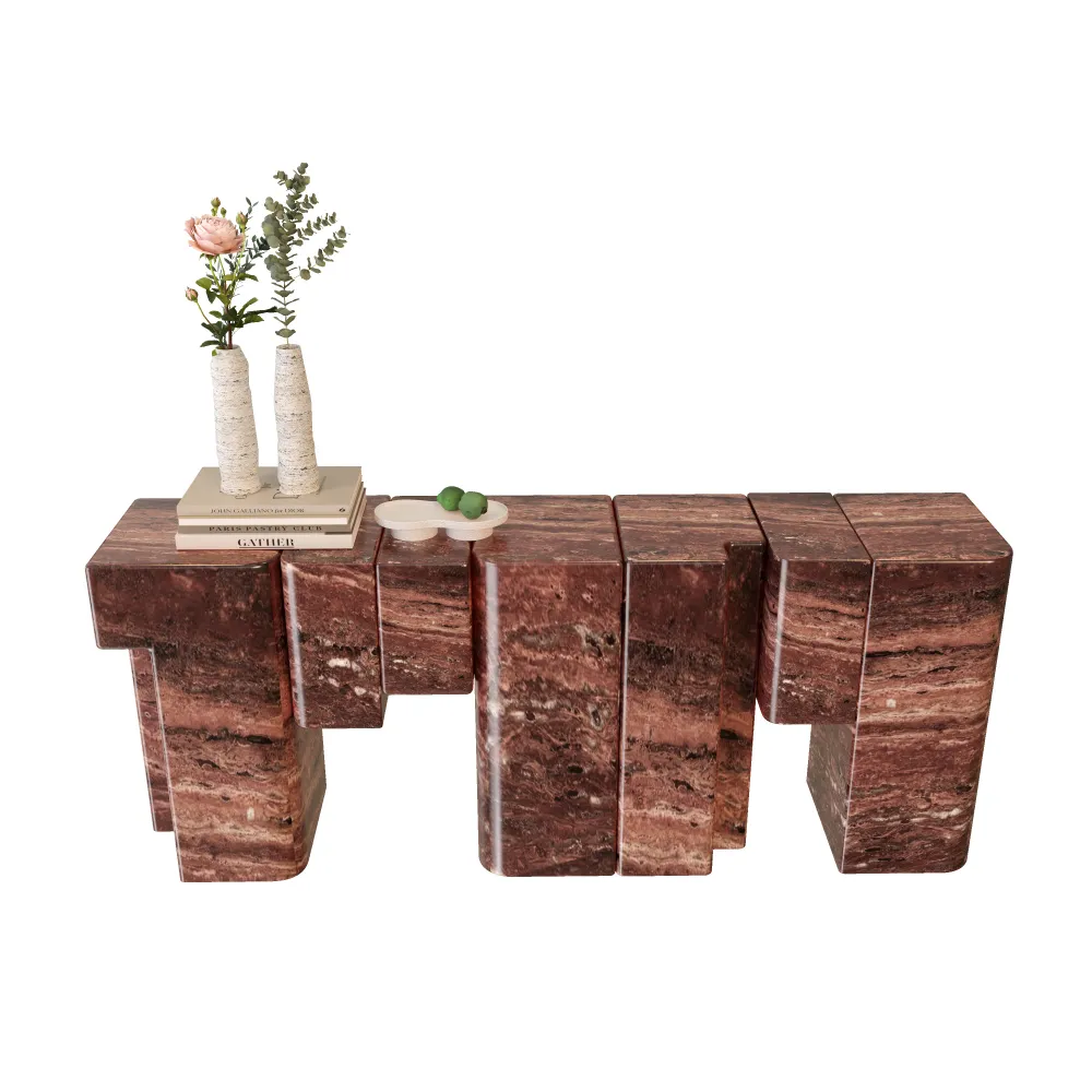 minimalist luxury hallway console table for 5 star serviced apartment projects - MINGSUN