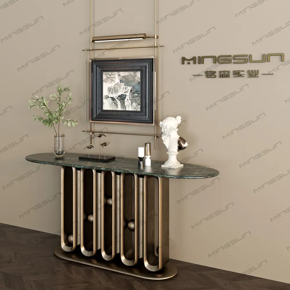 modern high end hallway console table for premium serviced apartments and boutique clubs - MINGSUN modern high end hallway console table for premium serviced apartments and boutique clubs - MINGSUN