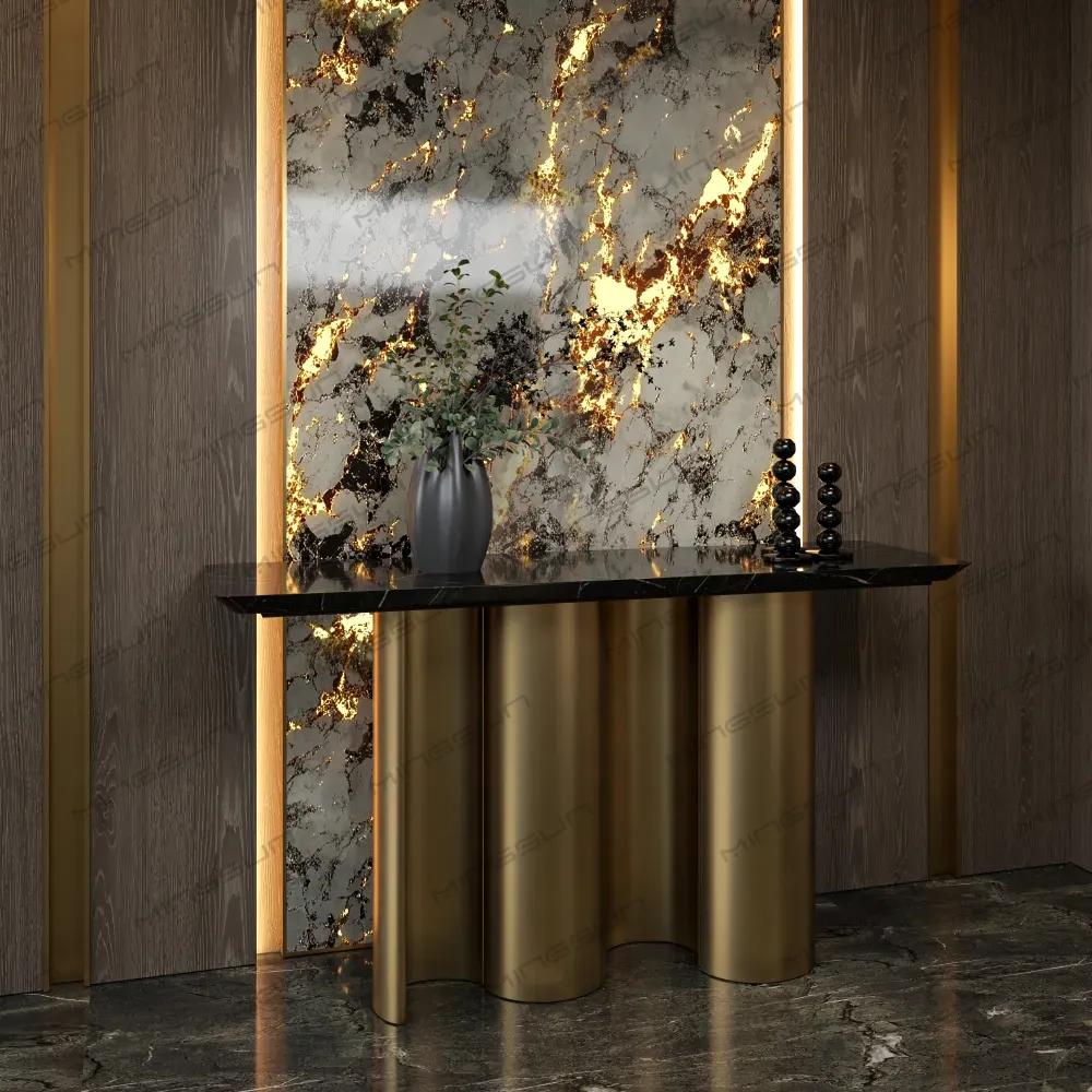 modern high end hallway console table for premium serviced apartments and boutique clubs - MINGSUN modern high end hallway console table for premium serviced apartments and boutique clubs - MINGSUN