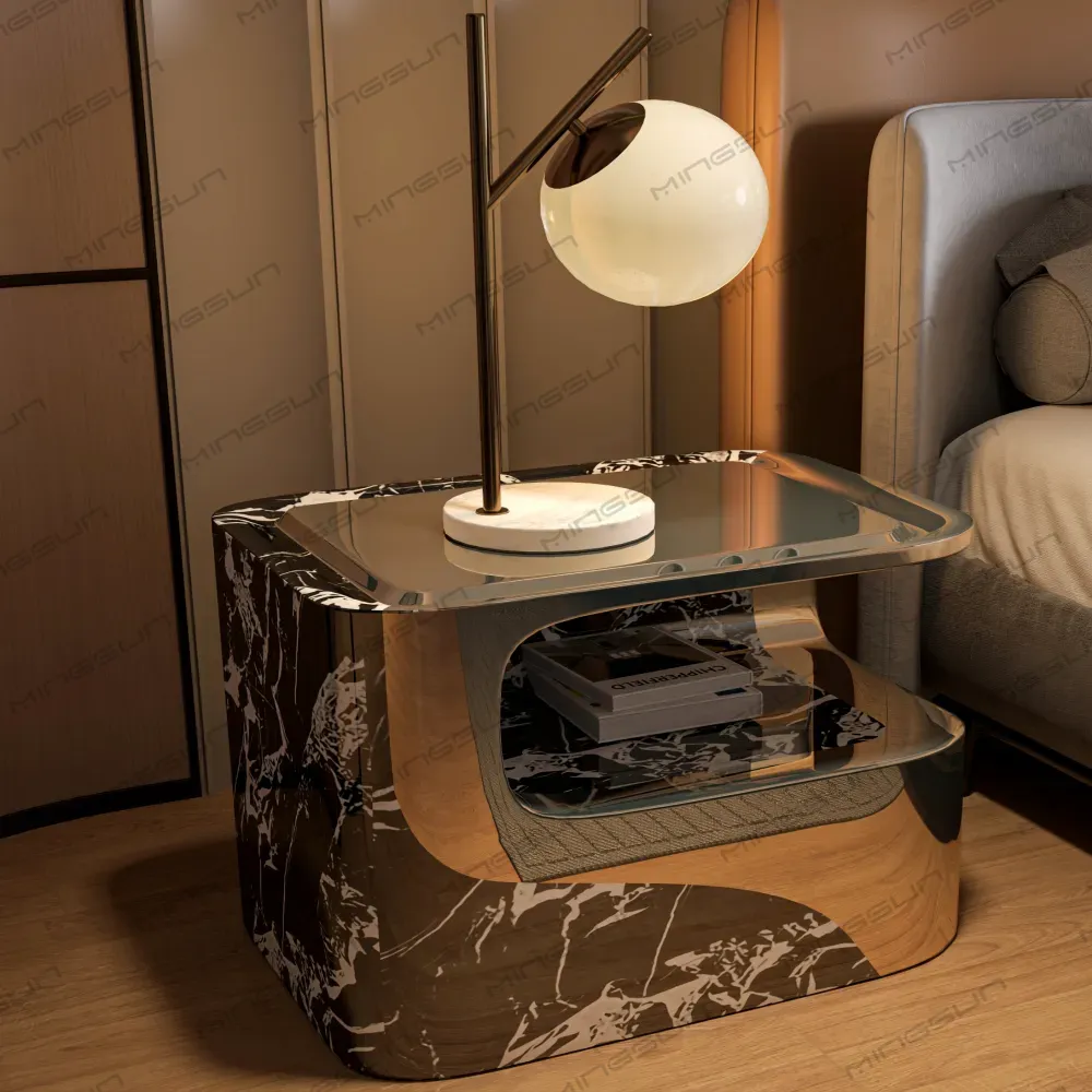 modern-hotel-bedside-table-with-open-shelf-and-led-lighting-for-guest-convenience-and-style - MINGSUN modern-hotel-bedside-table-with-open-shelf-and-led-lighting-for-guest-convenience-and-style - MINGSUN